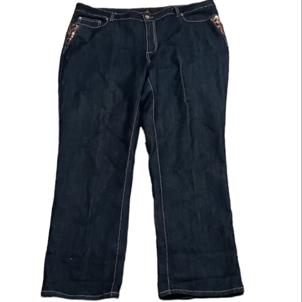 Ashley Stewart sequin jeans 22w